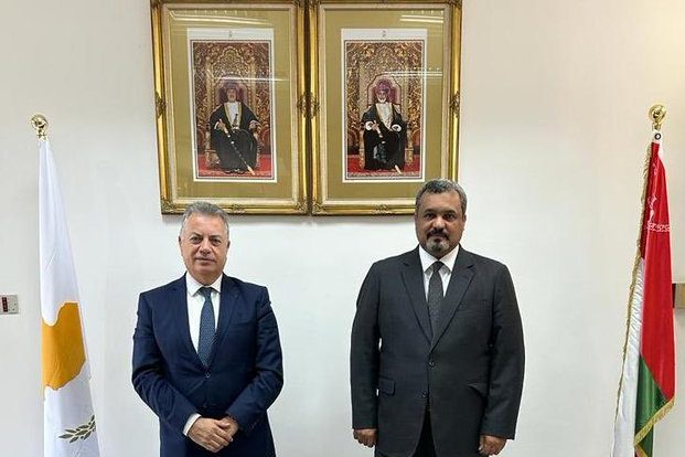 His Excellency Ambassador Mohammed Al-Nahdi met with Dr. Fadi Komir, Director of the Energy, Environment and Water Research Center at the Cyprus Institute. His Excellency Ambassador Mohammed Al-Nahdi met with Dr. Fadi Komir, Director of the Energy, Environment and Water Research Center at the Cyprus Institute.
